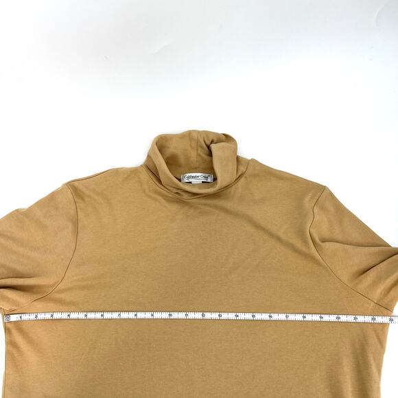 Coldwater Creek 2-Piece Turtleneck and Quilted Vest Size 1X Cream & Golden Ochre - Picture 10 of 13